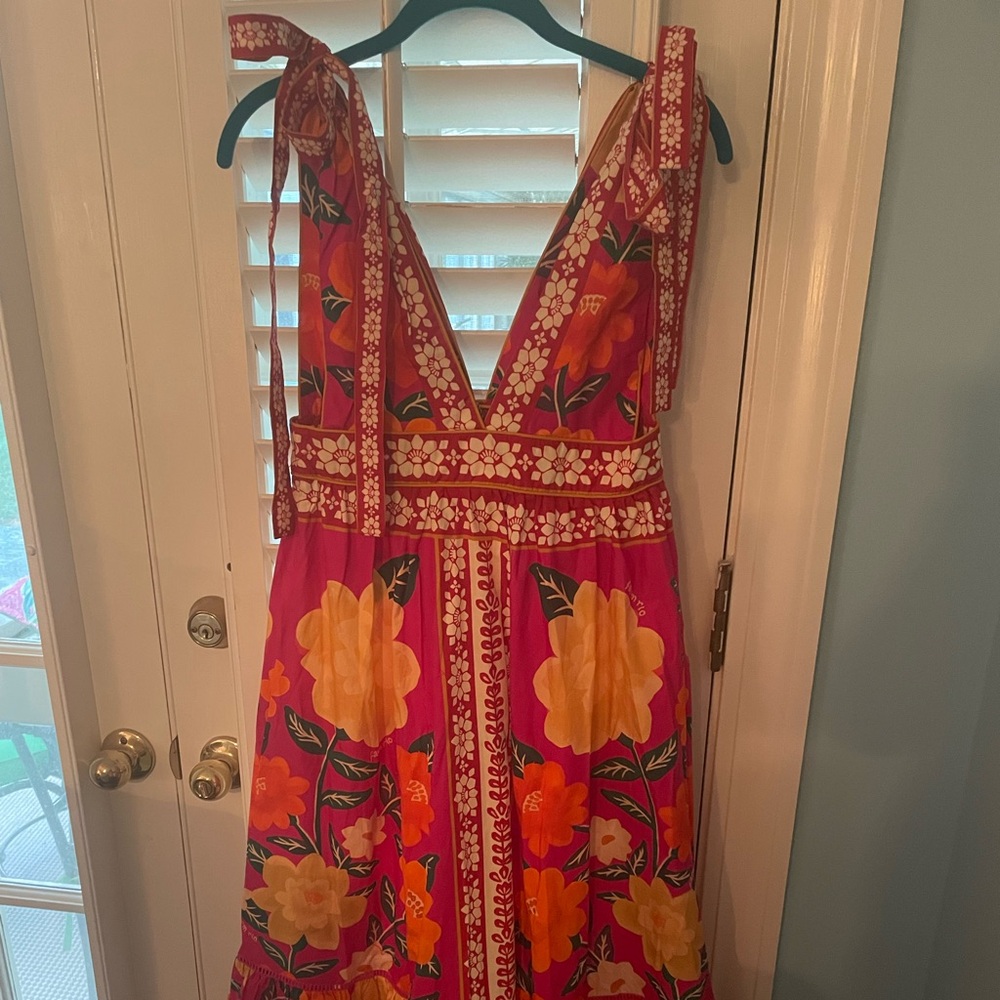Farm Rio Flower Tapestry Midi Dress NWT Medium